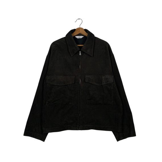 WYM LIDNM Dark Brown Work Corduroy Jacket Men's Size L Japanese