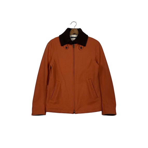 Vintage SIMPLICITE PLUS Orange Wool Casual Jacket Size 38 Work 
