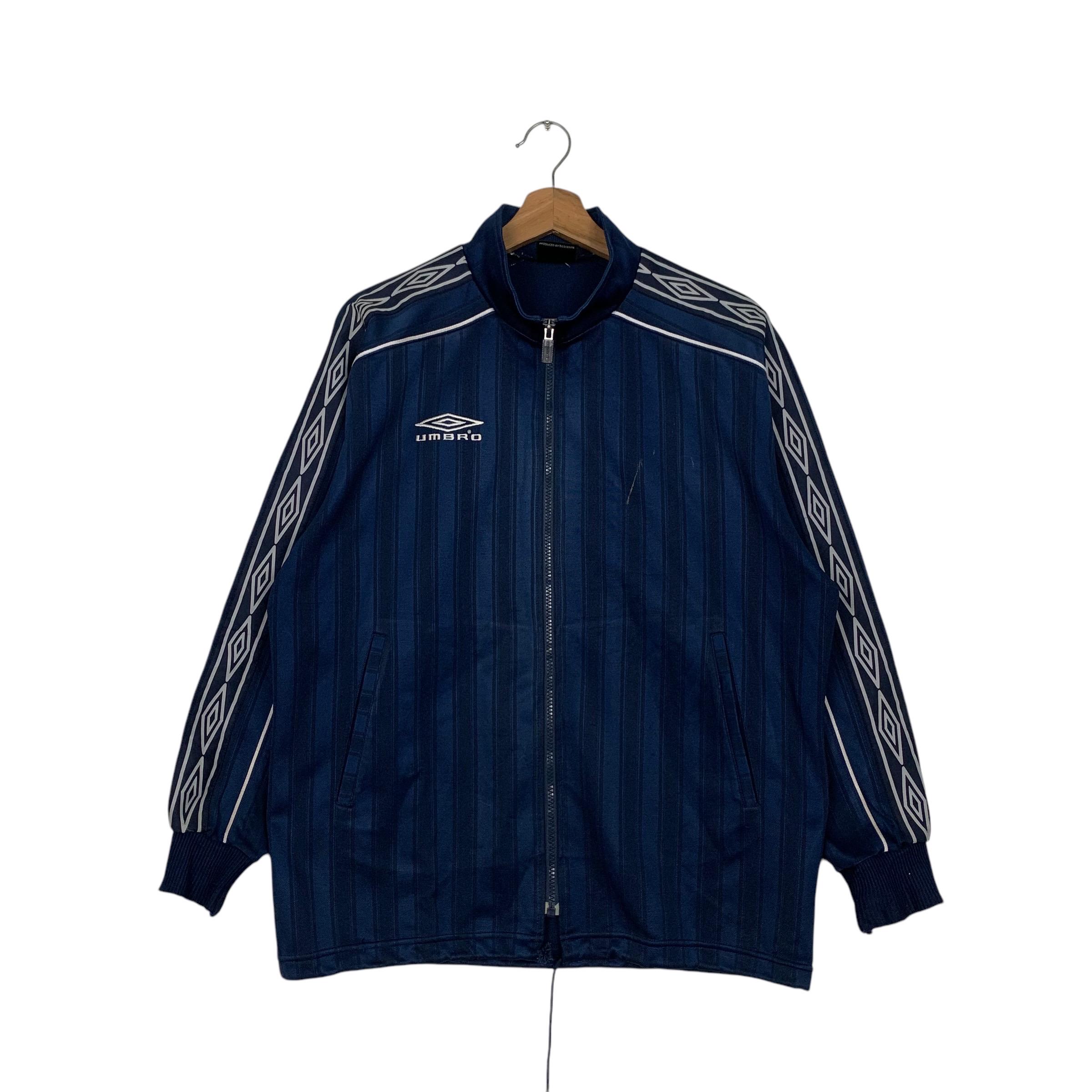 Vintage 90's UMBRO Side Tape Striped Track Jacket Size S #2799