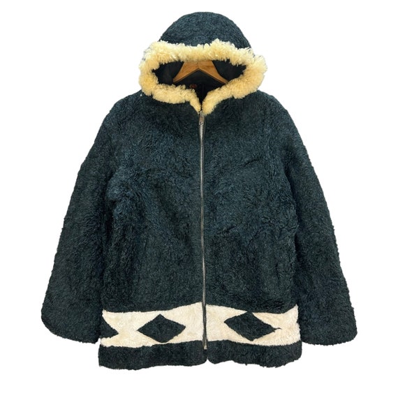 Vintage Fur Hoodie Jacket by Famous Leather Garment Co. Montreal Size L A15 0358 Etsy Canada