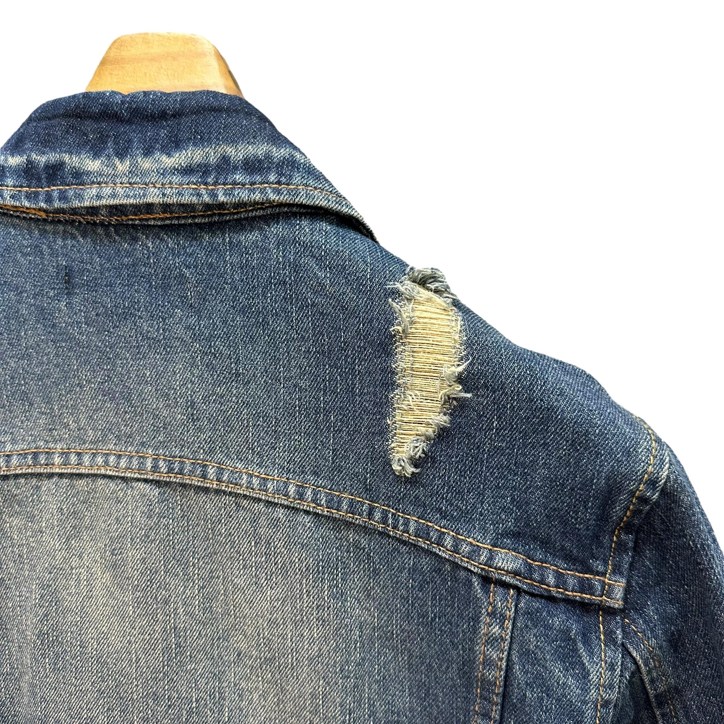Bernings Sho ヴィンテージ加工　デニムジャケット　M Vintage Japanese Brand Bernings Sho Black Label Double