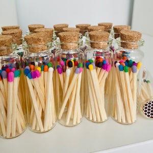 Limited Edition Glass bottle with 15 rainbow matches