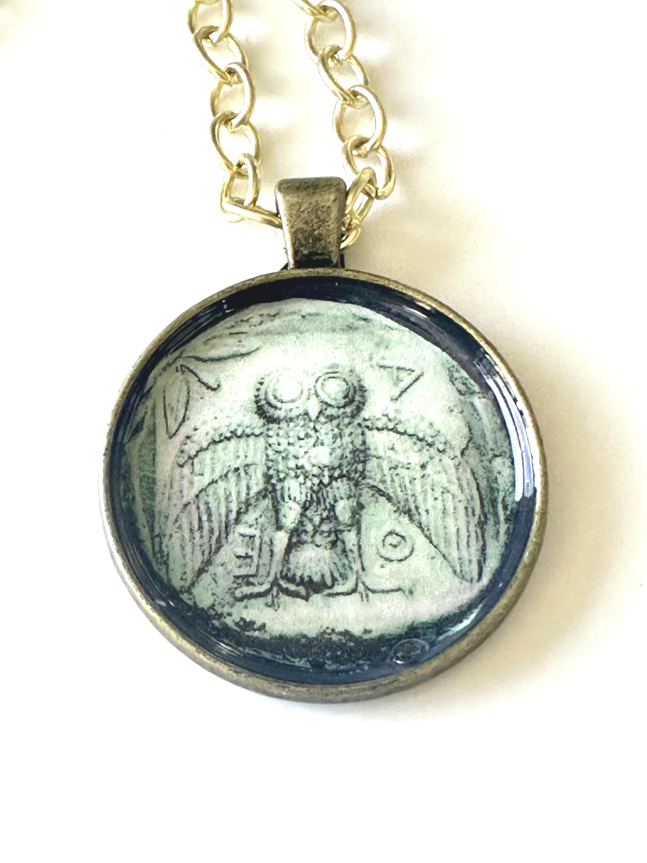 Owl of Athena Ancient Greek Imagery Pendant
