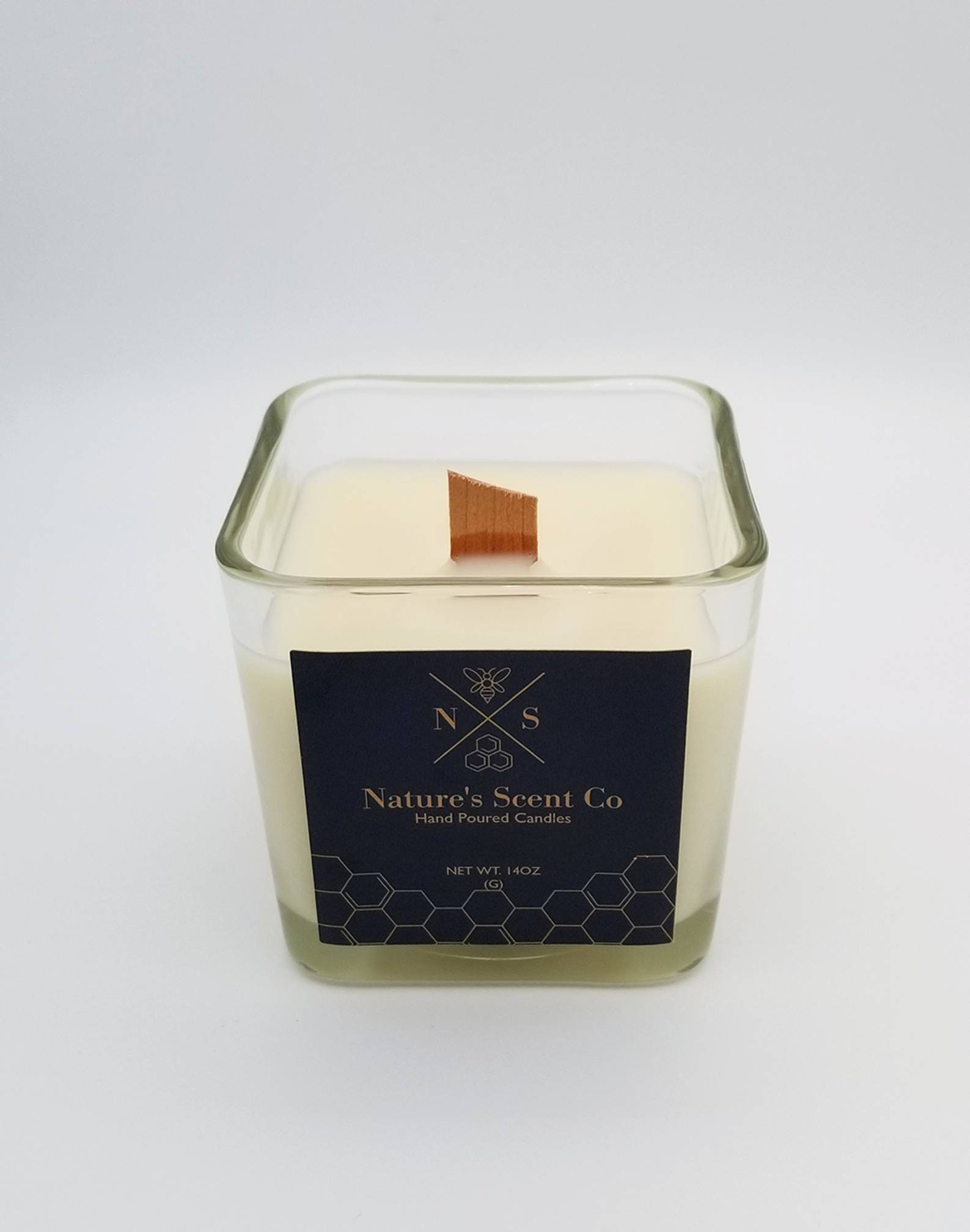 100 Beeswax Candle Wooden Wick AllNatural Organic Etsy