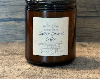 Vanilla Caramel Coffee | Beeswax Candle | 100% Pure Organic Beeswax | Essential Oils | Non-Toxic | Air Purifying | Coffee Candle