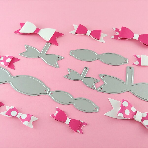 Little Bows Metal Cutting Dies - 6 Piece Set of Craft Dies - Bow Metal Crafting Dies - Christmas Metal Craft Die - Gift Bow -Card Making M06