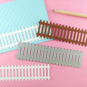 Picket Fence Cutting Die - Garden Fence Metal Dies - Metal Crafting Dies - Farm Fence Craft Die - Card Making Dies - Railroad Track M14