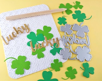 Clover Leaf Cutting Dies - St. Patrick's Day Craft Die - Lucky Metal Dies - 4 Leaf Clover Metal Die - Scrapbooking and Card Making E01