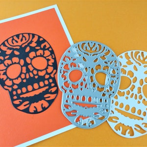 Skull Craft Cutting Die - Dia de los Muertos Skull - Metal Cutting Die - Cute Halloween Crafts - Card Making - Halloween Cutting Die H04