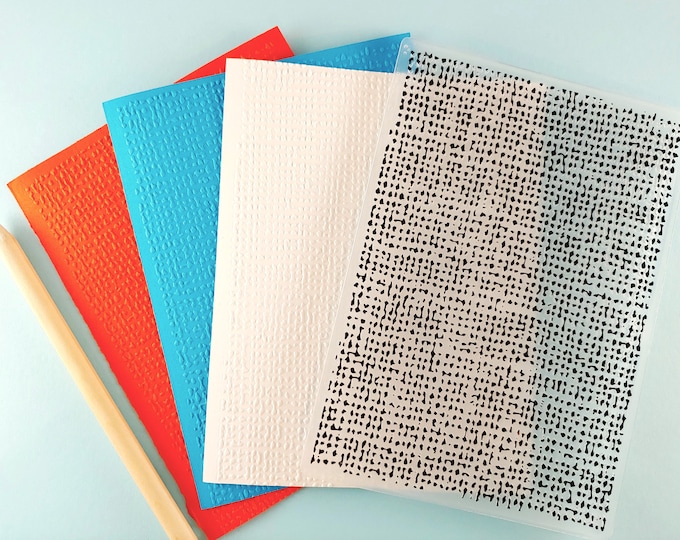 Fabric Texture Embossing Folder - Paper Embossing - Paper Craft Embosser - Background Embossing Folders D40