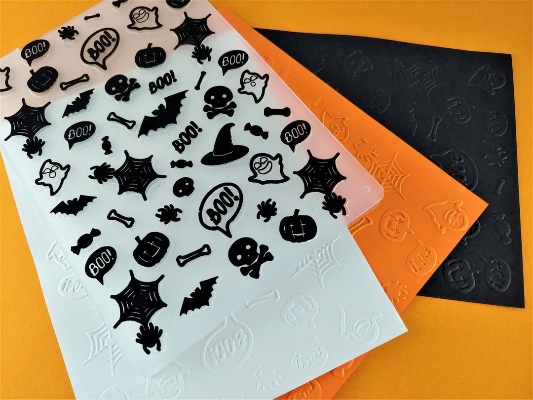 Halloween Embossing Folder Paper Embossing Paper Craft Etsy