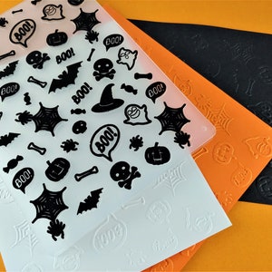 Halloween Embossing Folder - Paper Embossing - Paper Craft Embosser - Background Embossing Folders - Halloween Theme D10