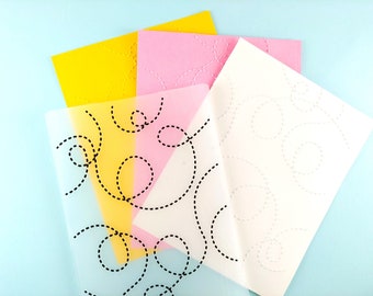 Dashed Swirls Embossing Folder - Paper Embossing - Paper Craft Embosser - Background Embossing Folders D07