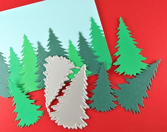 Pine Trees Metal Cutting Dies - Christmas Tree Crafting Dies - Holiday Die Cuts - Tree Craft Die - Christmas Dies - Forest Die Cuts C06