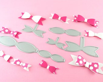 Little Bows Cutting Dies - 6 Piece Set of Craft Dies - Bow Metal Crafting Dies - Christmas Metal Craft Die - Gift Bow -Card Making M06