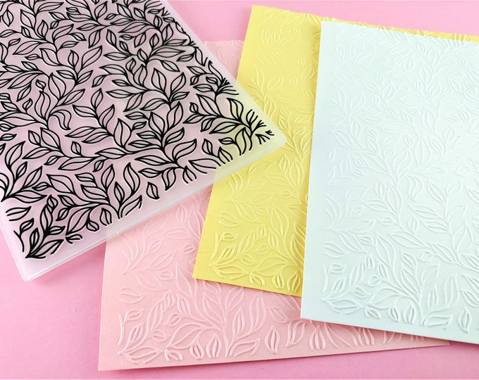 Leaves Embossing Folder - Paper Embossing - Paper Craft Embosser - Background Embossing Folders D17