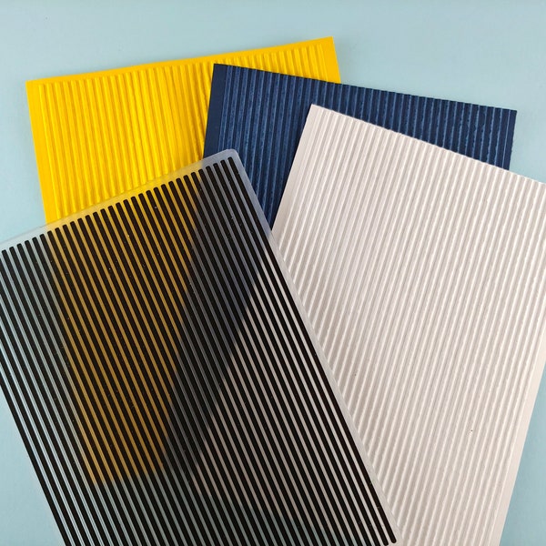 Stripes Embossing Folder - Paper Embossing - Paper Craft Embosser - Background Embossing Folders - Corrugated Paper D22