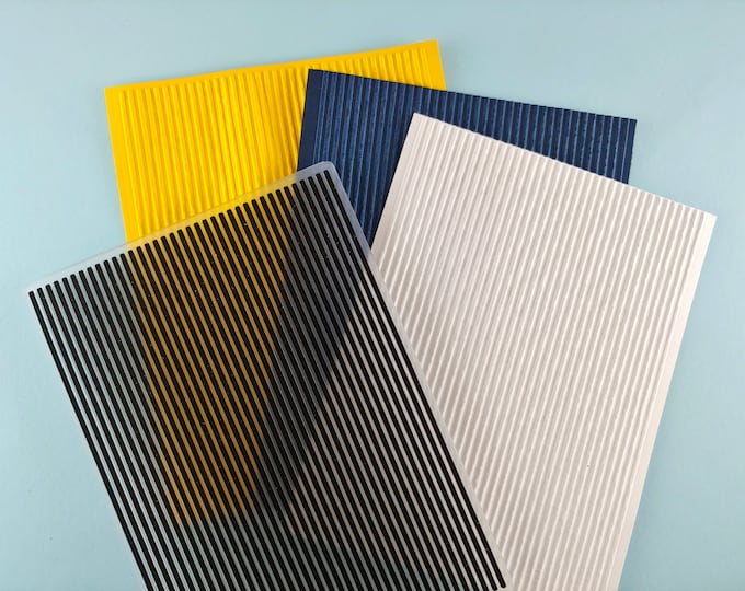 Stripes Embossing Folder - Paper Embossing - Paper Craft Embosser - Background Embossing Folders - Corrugated Paper D22