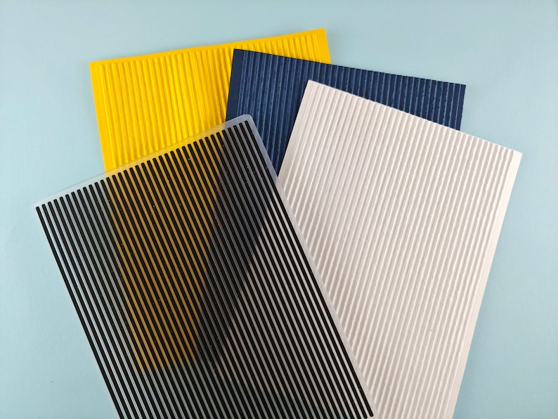 Stripes Embossing Folder - Paper Embossing - Paper Craft Embosser - Background Embossing Folders - Corrugated Paper D22 bild 1