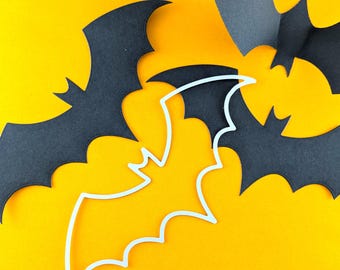 Bat Cutting Die - Halloween Metal Craft Dies - Bat Die Cut - Large Bat - Halloween Craft - Halloween Bat Decorations - Halloween Decor - H07