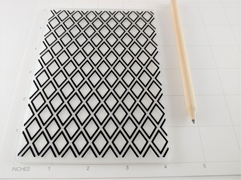 Diamond Pattern Embossed Diamond Pattern Embossing Folder - Paper Embossing - Paper Craft ...