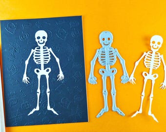 Skeleton Halloween Craft Cutting Dies - Metal Cutting Die - Cute Halloween Crafts - Card Making - Halloween Die Cuts - Craft Cutting Die H03
