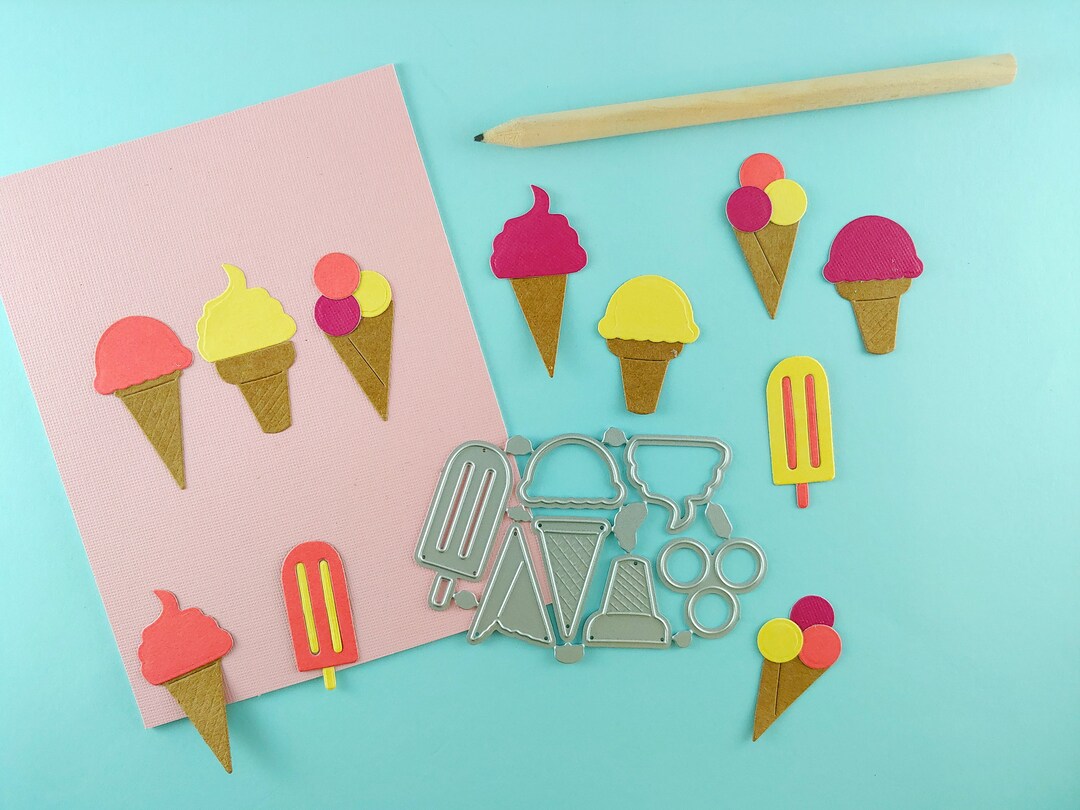 Ice Cream Cutting Die Popsicle Metal Crafting Dies Ice Cream Cone Craft