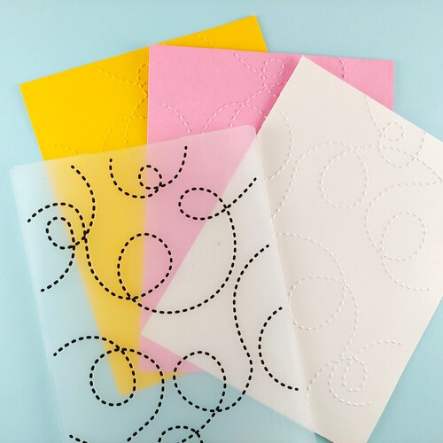 Dash Embossing Folder Background Embossing Folders Paper Etsy