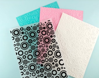 Circles Embossing Folder - Paper Embossing - Paper Craft Embosser - Background Embossing Folders D02