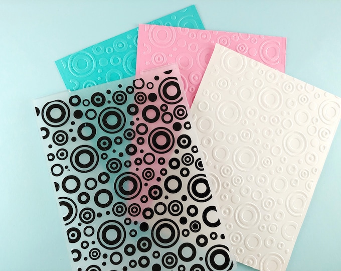 Circles Embossing Folder - Paper Embossing - Paper Craft Embosser - Background Embossing Folders D02