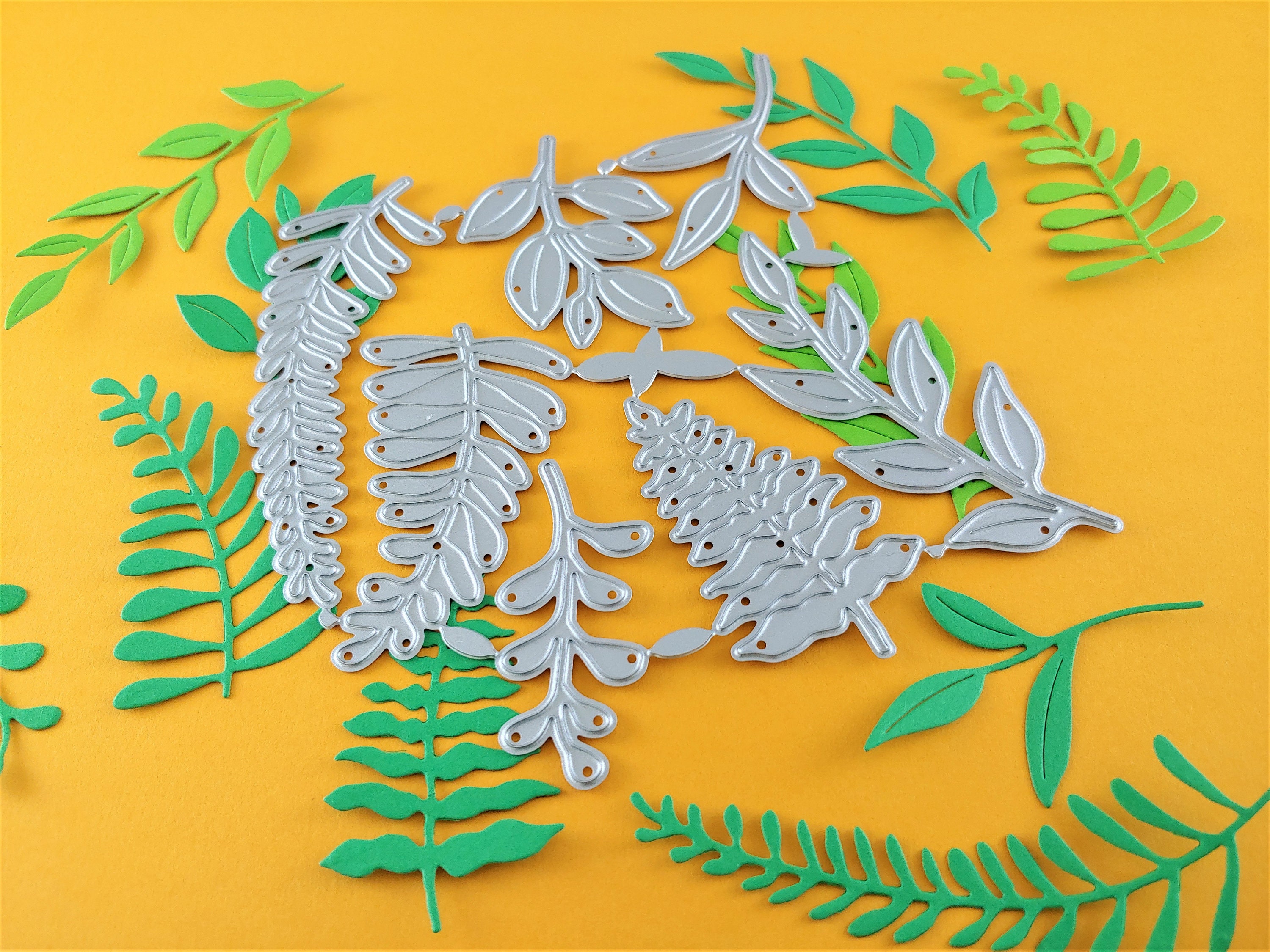 Leaves Metal Cutting Dies Leaf Metal Craft Dies Ferns Etsy