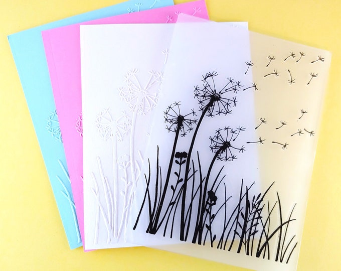 Dandelions Embossing Folder - Paper Embossing - Paper Craft Embosser - Background Embossing Folders D06