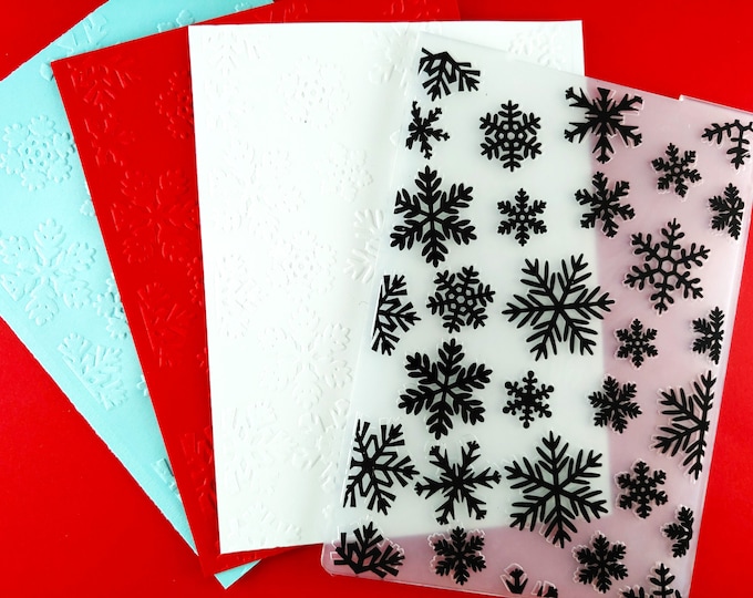 Snowflake 1 Embossing Folder - Paper Embossing - Paper Craft Embosser - Background Embossing Folders D34