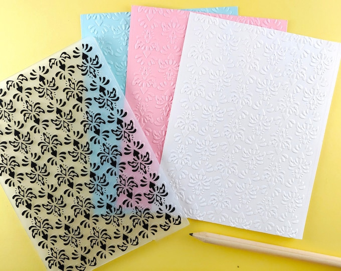 Damask Embossing Folder - Paper Embossing - Paper Craft Embosser - Background Embossing Folders D05-2