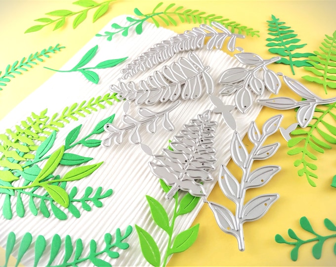 Leaves Cutting Dies - Leaf Metal Craft Dies - Ferns - Leaves - Foliage - Metal Crafting Die N05