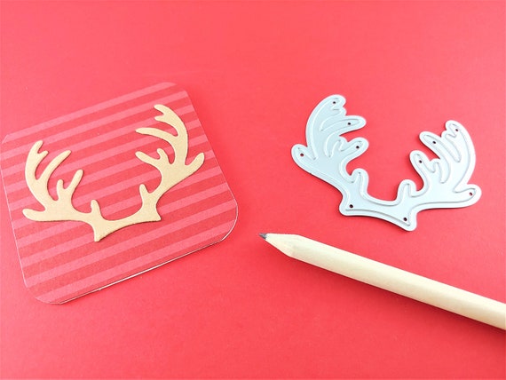 Reindeer Antler Metal Cutting Dies Christmas Metal Craft Die Antler Craft  Dies Deer Antlers Metal Crafting Dies for Card Making C05 