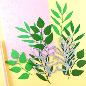 Leaves Cutting Dies - Leaf Metal Craft Dies - Large Branches for Card Making - Leafy Branch - Decorative Leaf - Leaves Diecuts N07