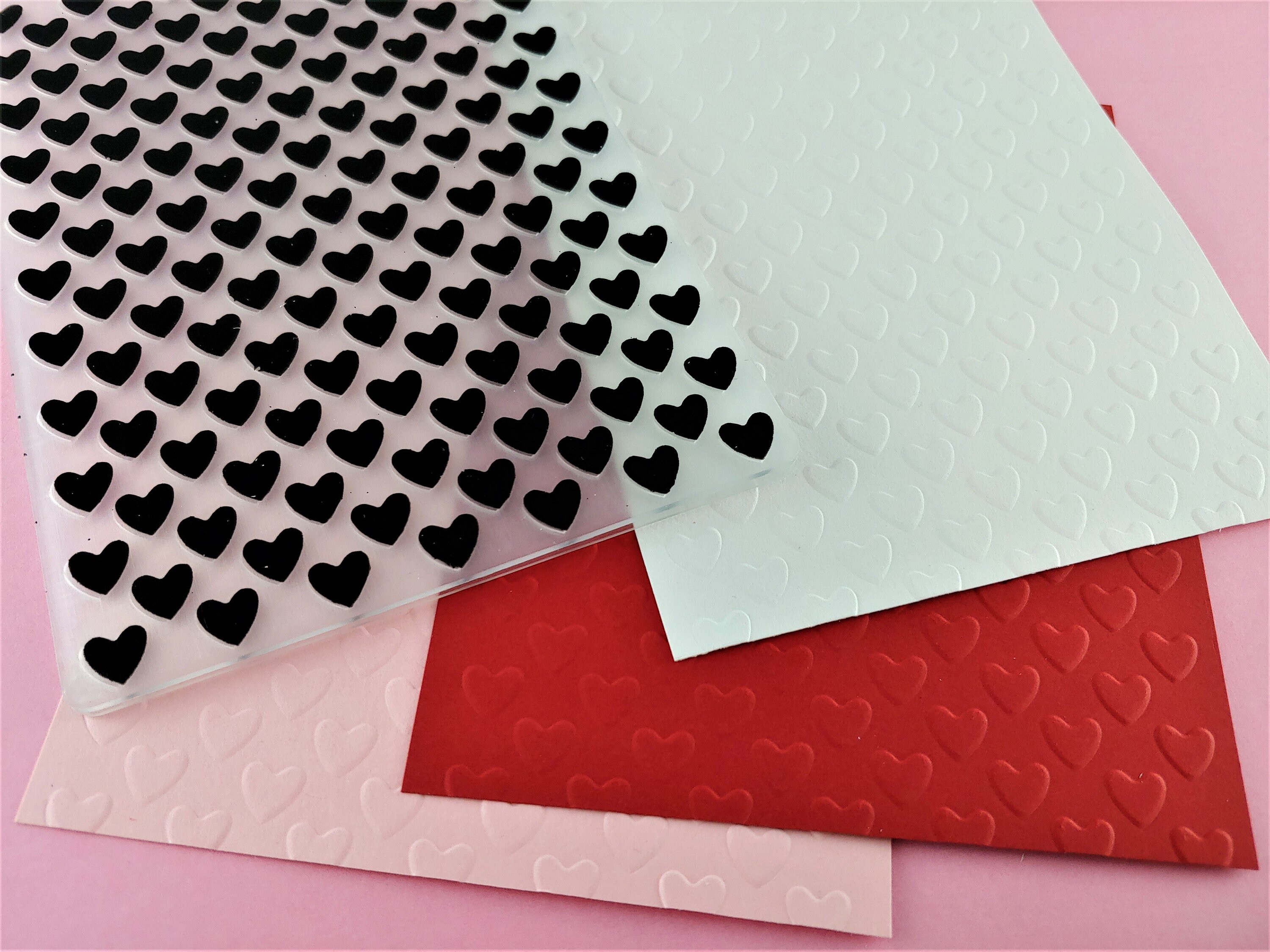 Hearts Pattern Embossing Folder Paper Embossing Paper Etsy Ireland
