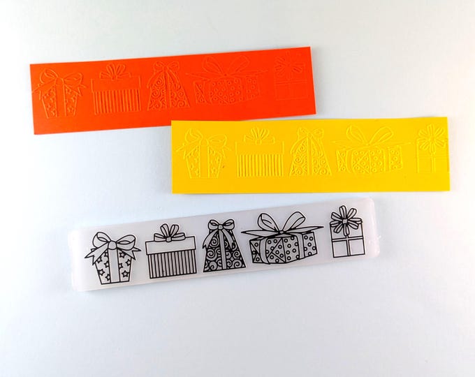 Gifts Linear Embossing Folder - Paper Embossing - Paper Craft Embosser - Background Embossing Folders D45