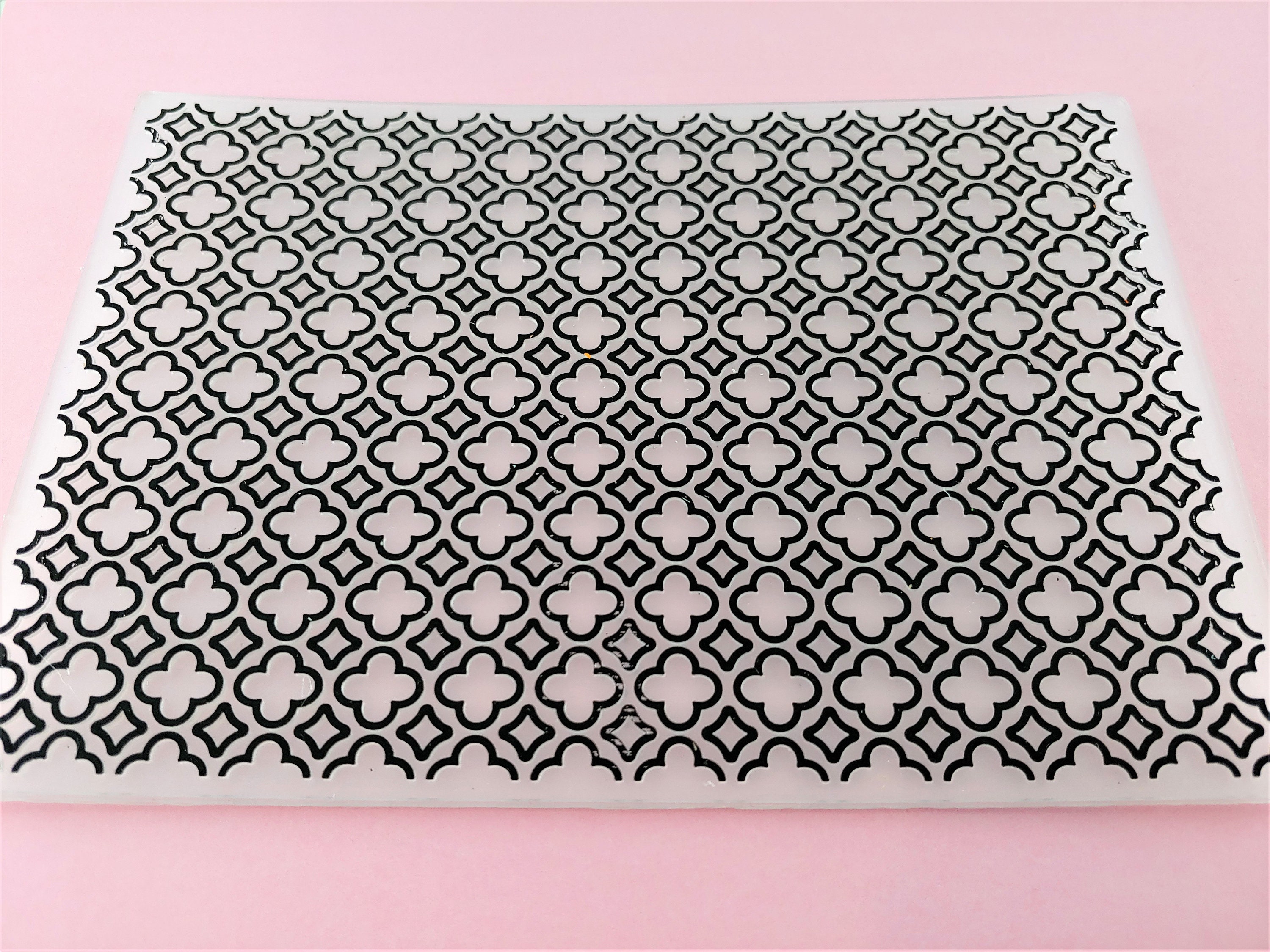 Quatrefoil Pattern Embossing Folder Paper Embossing Paper Etsy