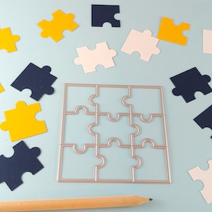 Puzzle Cutting Dies - Metal Dies for Scrapbooking - Crafting Dies - Card Making - School Crafts - Puzzle Piece Cutting Dies - Party Die M12