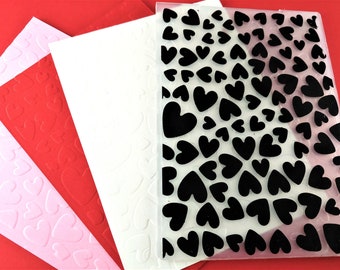 Hearts Pattern Embossing Folder - Paper Embossing - Paper Craft Embosser - Background Embossing Folders D24