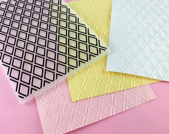 Diamond Pattern Embossing Folder - Paper Embossing - Paper Craft Embosser - Background Embossing Folders D33
