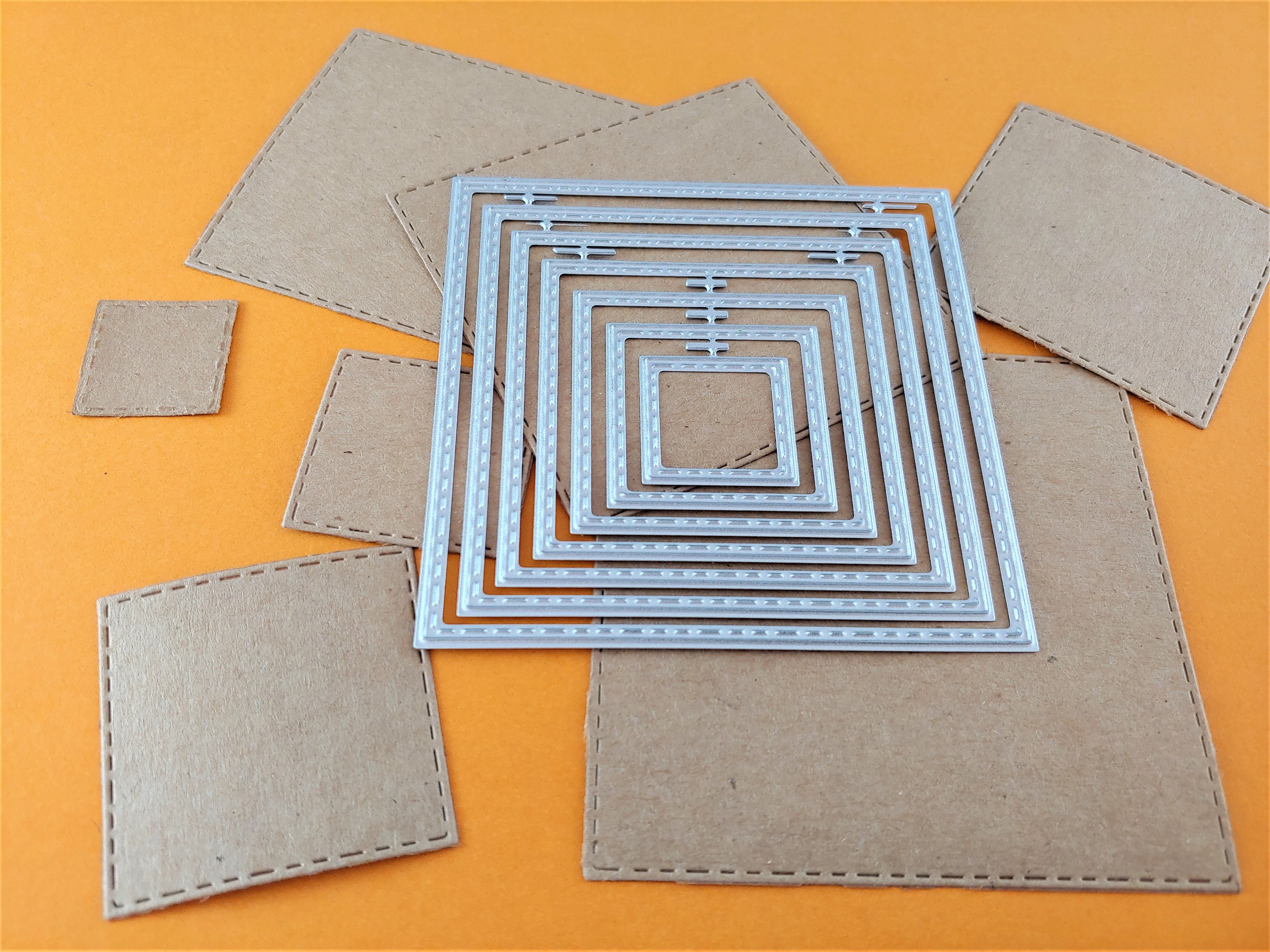 Square Metal Cutting Dies 7 Piece Nesting Metal Dies Etsy