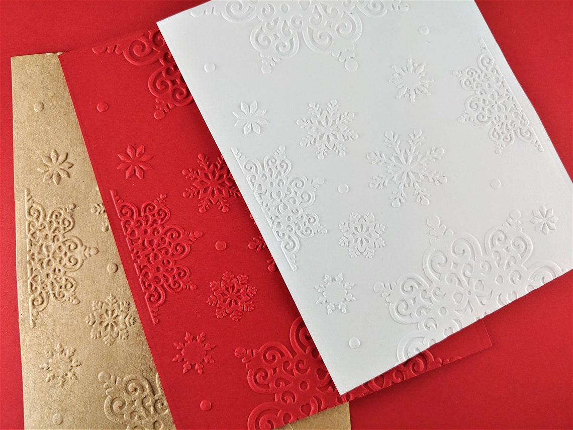 Snowflake Embossing Folder Paper Embossing Paper Craft Etsy