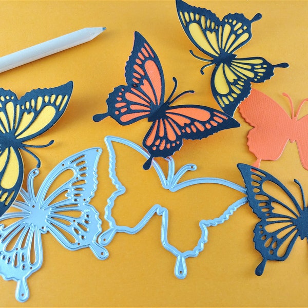 Monarch Butterfly Metal Cutting Dies - Butterflies Crafting Dies - Scrapbooking Die - Cardmaking - Butterfly Theme - Spring Crafts A02