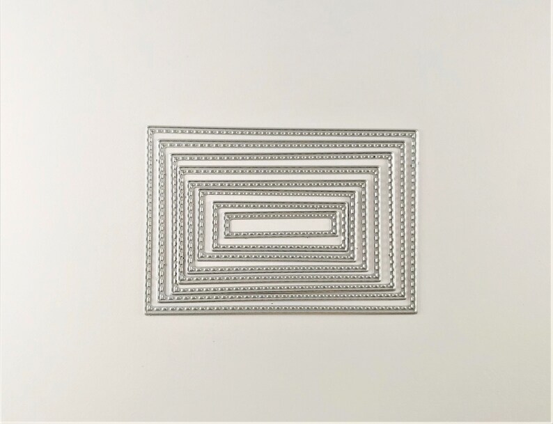 Stitched Rectangle Metal Cutting Dies 8 Piece Nesting Metal Etsy
