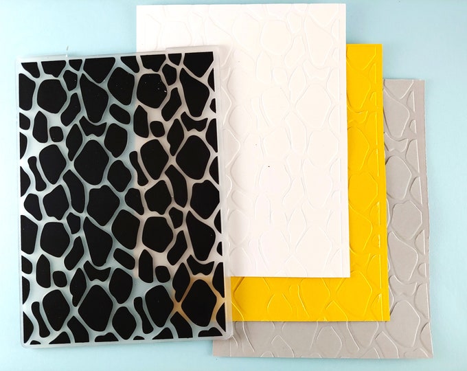 Stone or Giraffe Embossing Folder - Paper Embossing - Paper Craft Embosser - Background Embossing Folders D21