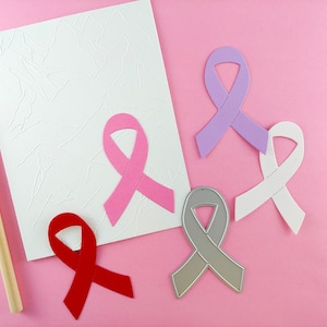 Matrice de découpe pour ruban de soutien - Ruban de sensibilisation - Matrices de découpe en métal - Matrice de découpe ruban - Matrices de fabrication de cartes - Ruban de soutien au cancer M15