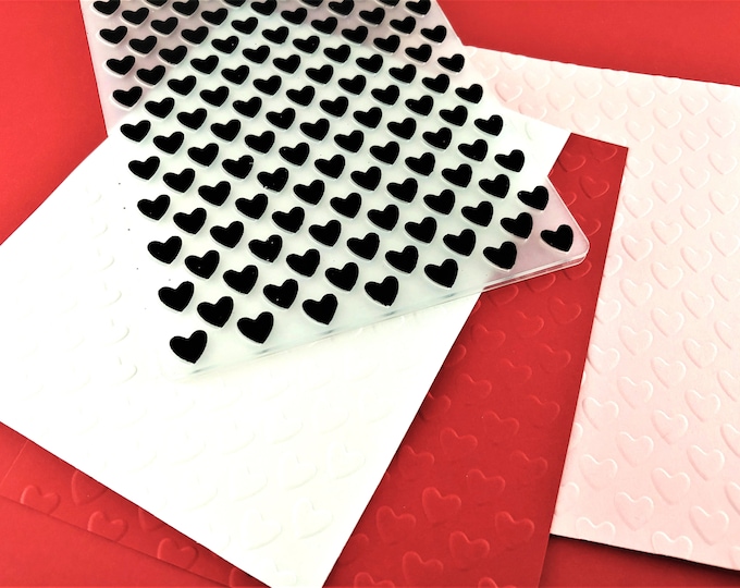Hearts Pattern Embossing Folder - Paper Embossing - Paper Craft Embosser - Background Embossing Folders D11